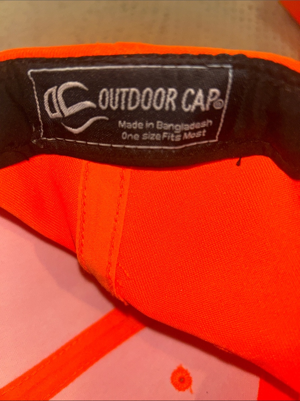 2 Bright Orange Baseball hat for hunters  with Adjustable Fit. - Picture 2 of 4